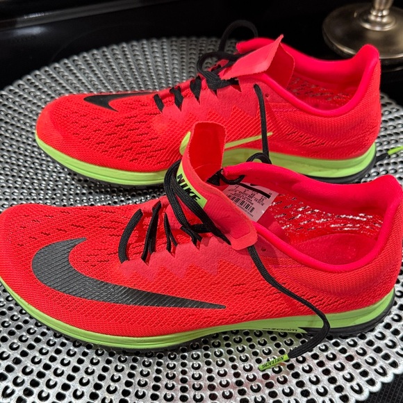 Nike Bright Red and Lime Green Sneakers - Picture 1 of 3